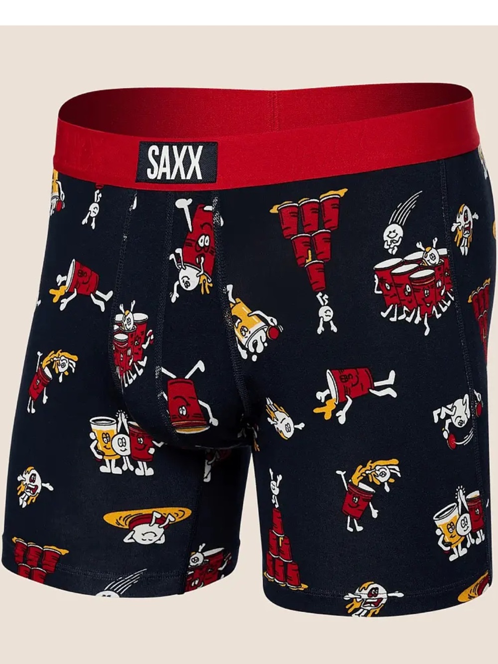 SAXX Vibe Xtra Stretch Boxer Briefs, Party Foul Dark Ink, Size Large,  NWT